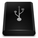 Black Drive USB icon